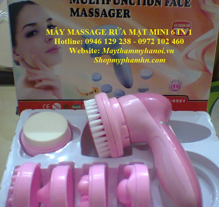 Máy massage rửa mặt mini 6 in 1